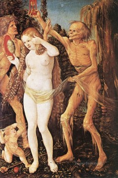  muerte - Tres edades de la mujer y la muerte pintor desnudo Hans Baldung